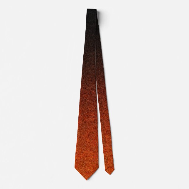 Falln Orange & Black Glitter Gradient Tie (Front)