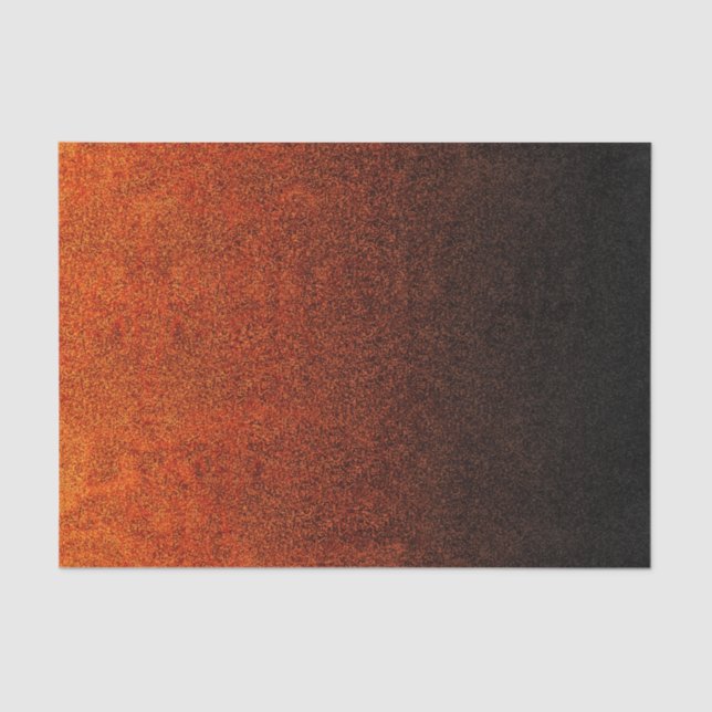 Falln Orange & Black Glitter Gradient Tissue Paper (Front)