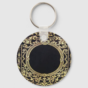 Falln Ornate Gold Frame (Perfect for a Monogram!) Key Ring