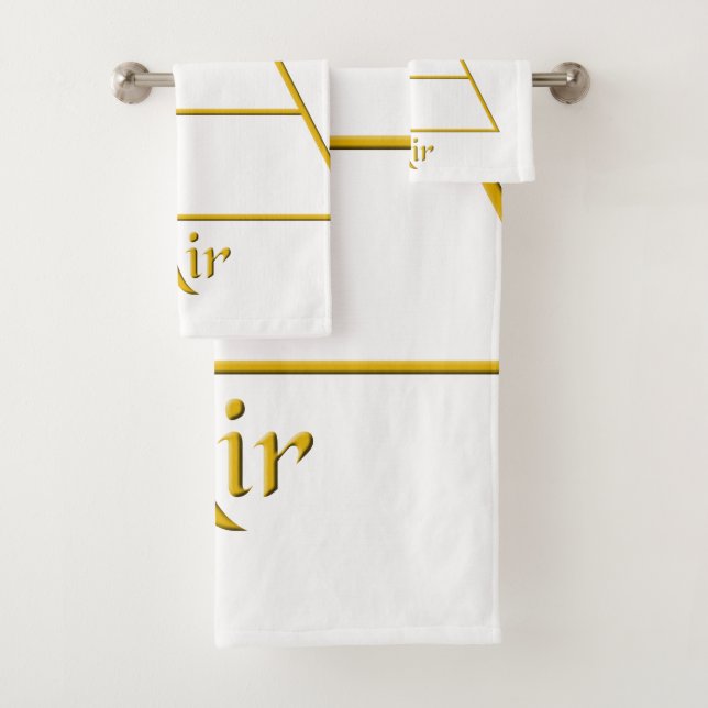 Falln Pagan Air Element Symbol Bath Towel Set (Insitu)