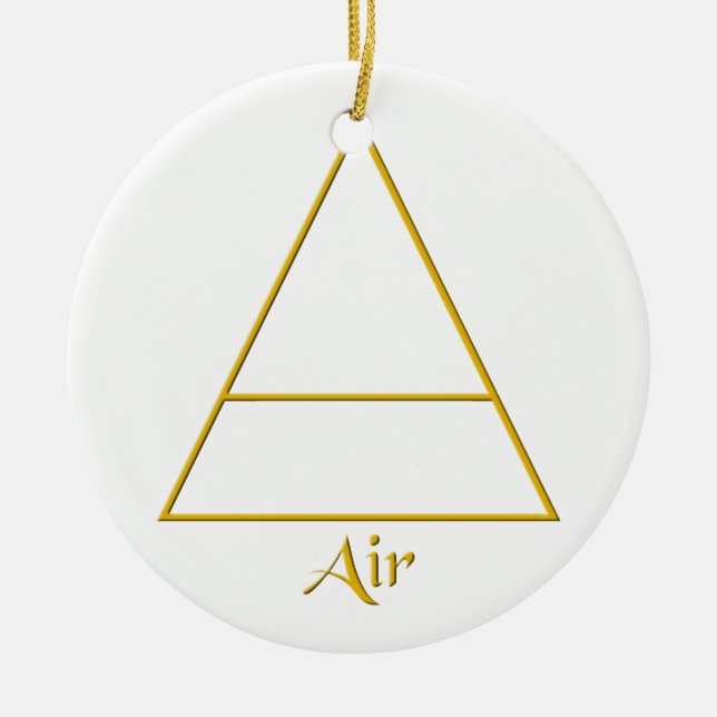 Falln Pagan Air Element Symbol Ceramic Tree Decoration (Front)