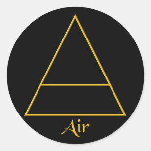 Falln Pagan Air Element Symbol Classic Round Sticker