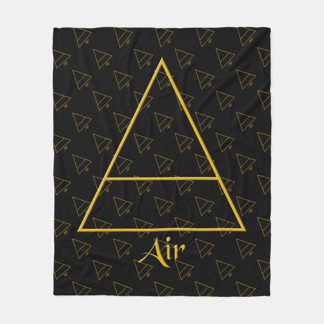 Falln Pagan Air Element Symbol Fleece Blanket (Front)