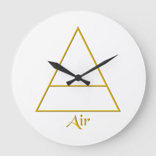 Falln Pagan Air Element Symbol Large Clock
