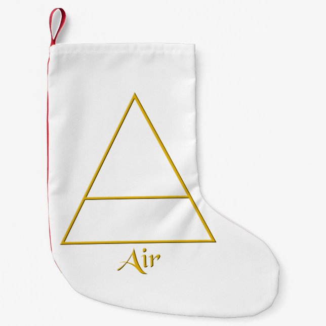 Falln Pagan Air Element Symbol Small Christmas Stocking (Front)