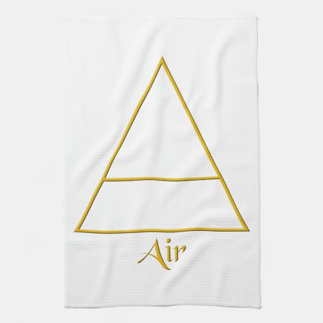 Falln Pagan Air Element Symbol Tea Towel (Vertical)
