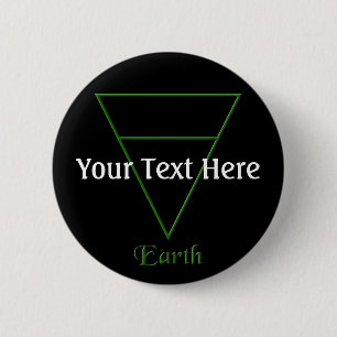 Falln Pagan Earth Element Symbol 6 Cm Round Badge