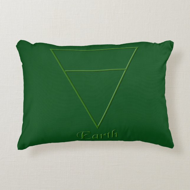 Falln Pagan Earth Element Symbol Decorative Cushion (Front)