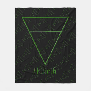Falln Pagan Earth Element Symbol Fleece Blanket