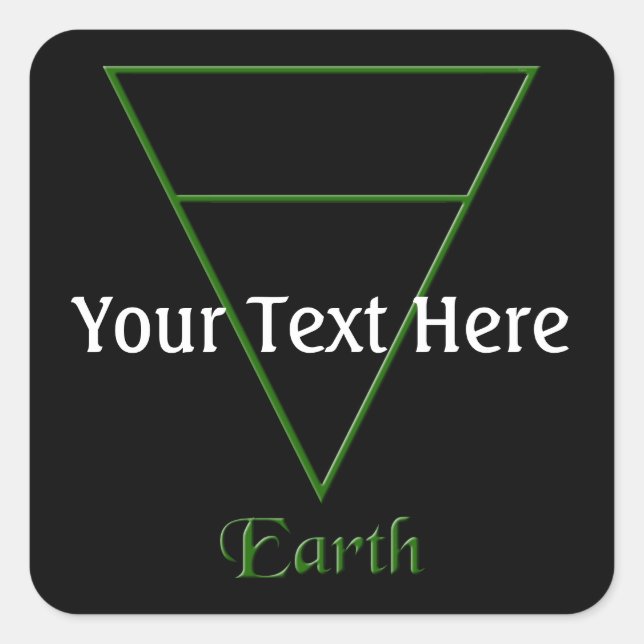 Falln Pagan Earth Element Symbol Square Sticker (Front)