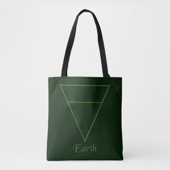 Falln Pagan Earth Element Symbol Tote Bag (Front)