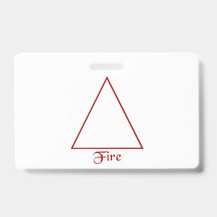 Falln Pagan Fire Element Symbol ID Badge