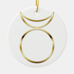 Falln Pagan Horned God Symbol Ceramic Ornament