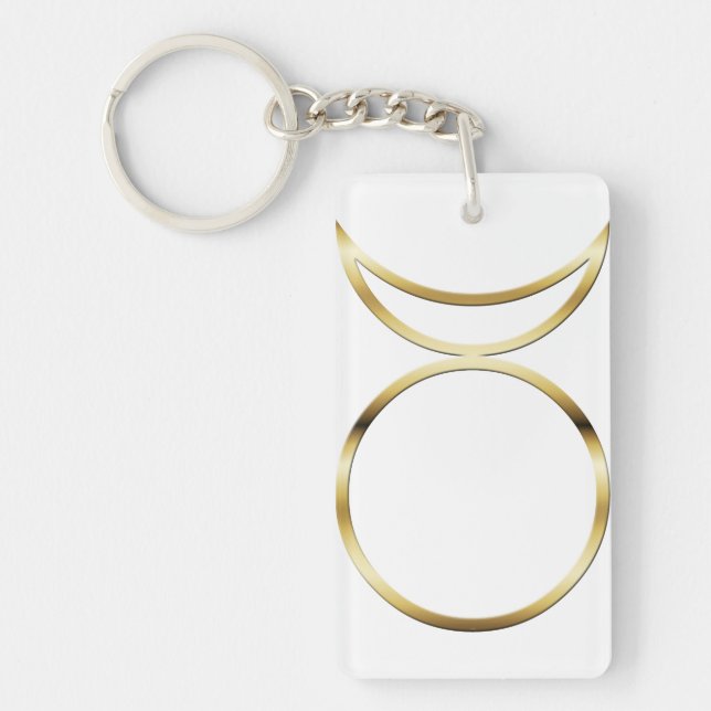 Falln Pagan Horned God Symbol Key Ring (Front)