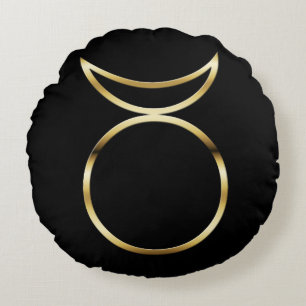 Falln Pagan Horned God Symbol Round Cushion