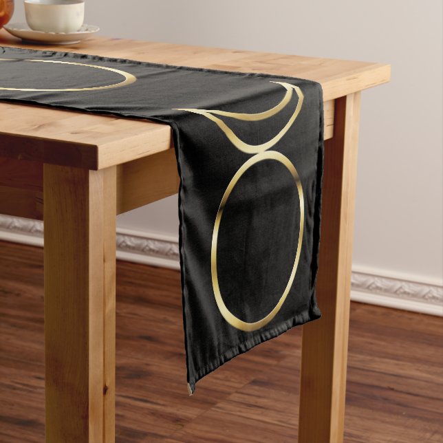 Falln Pagan Horned God Symbol Short Table Runner (In Situ)