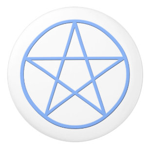 Falln Pagan Pentacle Ceramic Knob