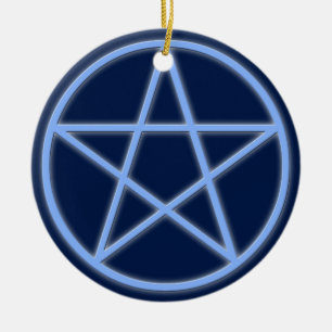 Falln Pagan Pentacle Ceramic Ornament