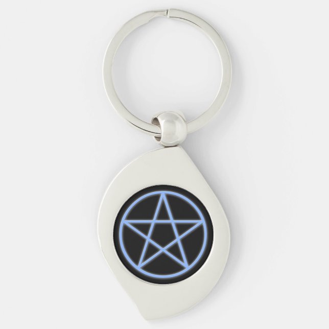 Falln Pagan Pentacle Key Ring (Front)