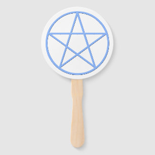 Falln Pagan Pentacle Symbol Hand Fan
