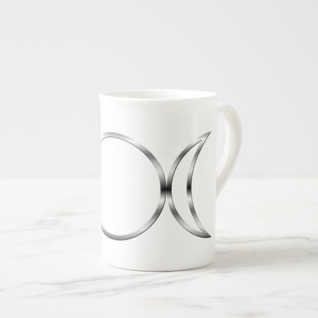 Falln Pagan Triple Goddess Symbol Bone China Mug (Front Right)