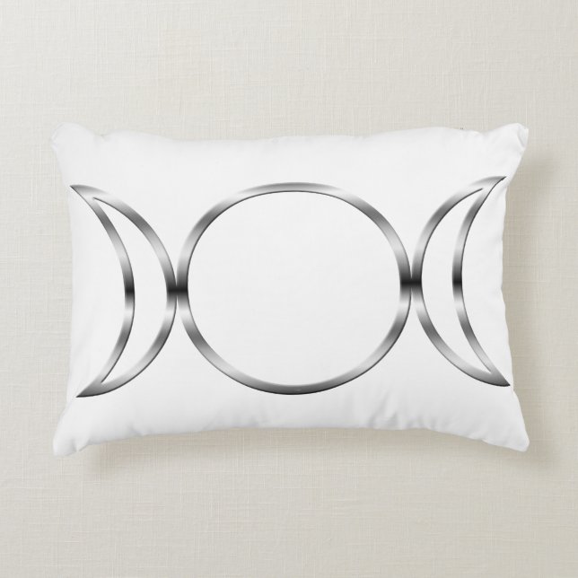 Falln Pagan Triple Goddess Symbol Decorative Cushion (Front)