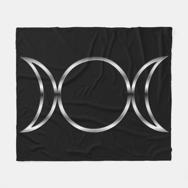 Falln Pagan Triple Goddess Symbol Fleece Blanket (Front (Horizontal))