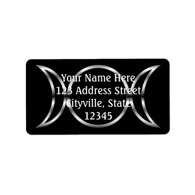 Falln Pagan Triple Goddess Symbol Label (Front)