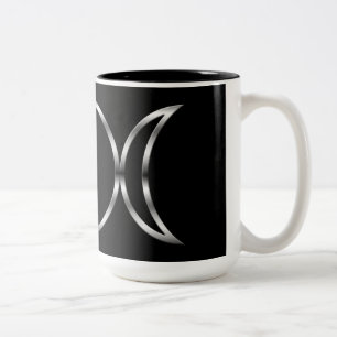 Falln Pagan Triple Goddess Symbol Two-Tone Coffee Mug