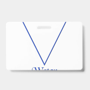 Falln Pagan Water Element Symbol ID Badge