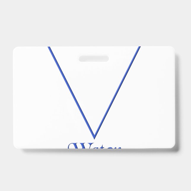 Falln Pagan Water Element Symbol ID Badge (Front)