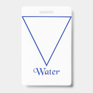 Falln Pagan Water Element Symbol ID Badge