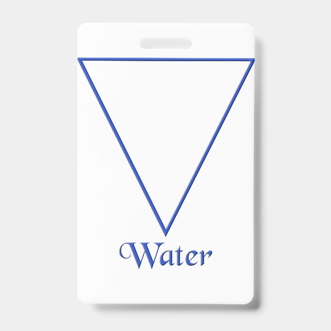 Falln Pagan Water Element Symbol ID Badge (Front)