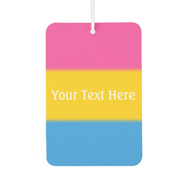 Falln Pansexual Pride Flag Car Air Freshener (Front)