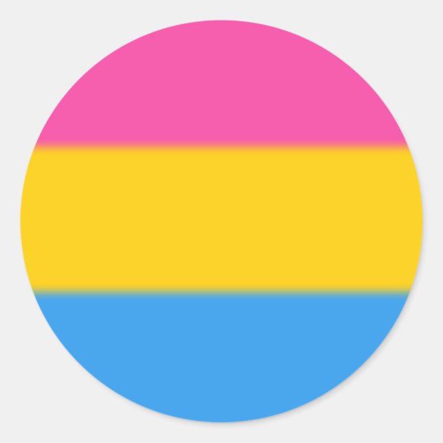 Falln Pansexual Pride Flag Classic Round Sticker (Front)