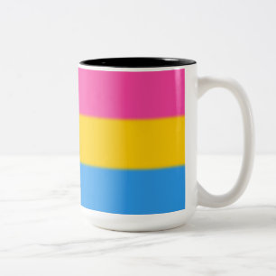 Falln Pansexual Pride Flag Two-Tone Coffee Mug