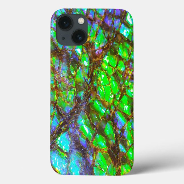 Falln Peacock Ammolite Case-Mate iPhone Case (Back)