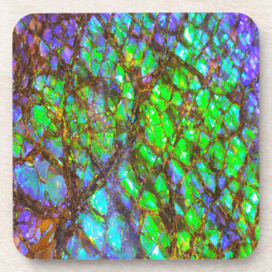 Falln Peacock Ammolite Coaster