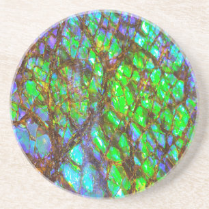 Falln Peacock Ammolite Coaster