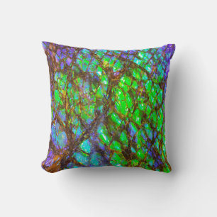 Falln Peacock Ammolite Cushion