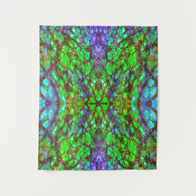 Falln Peacock Ammolite Tapestry (Front)