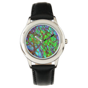 Falln Peacock Ammolite Watch