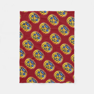 Falln Peeky Pumpkin Vintage Halloweenies Fleece Blanket