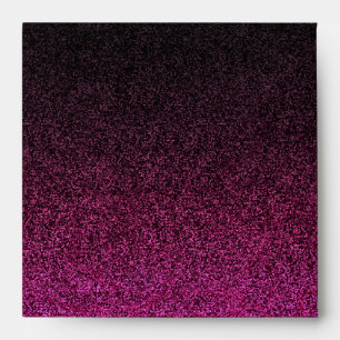 Falln Pink & Black Glitter Gradient Envelope