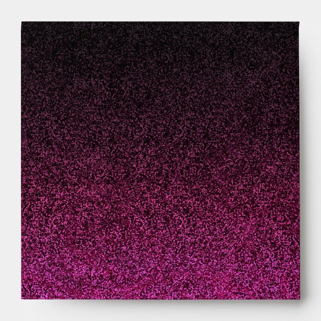 Falln Pink & Black Glitter Gradient Envelope (Front)