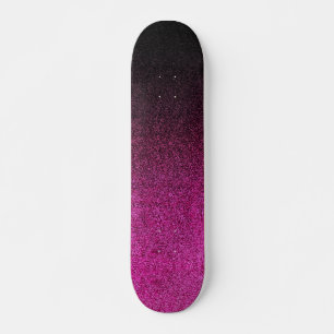 Falln Pink & Black Glitter Gradient Skateboard