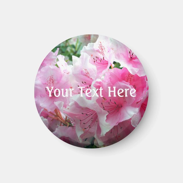 Falln Pink Floral Blossoms Magnet (Front)