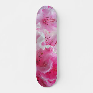 Falln Pink Floral Blossoms Skateboard