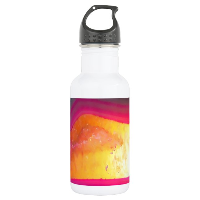 Falln Pink Geode Glow 532 Ml Water Bottle (Front)