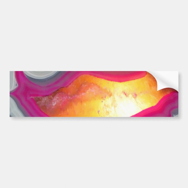 Falln Pink Geode Glow Bumper Sticker (Front)